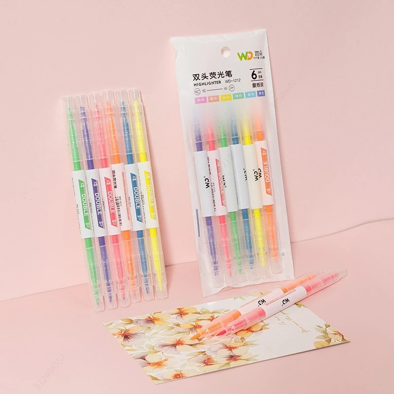 قلم تمييز ألوان الباستيل للمدر - مراجعة Pastel Highlighter Set Double Ended وسعره