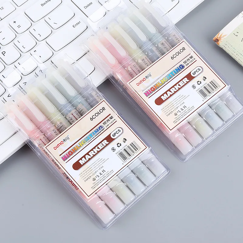قلم تمييز ألوان الباستيل للمدر - مراجعة Pastel Highlighter Set Double Ended وسعره