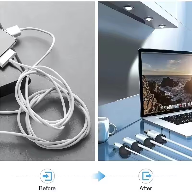 5/50 قطعة منظم كابلات صغير، مش - مراجعة Desk Accessories وسعره