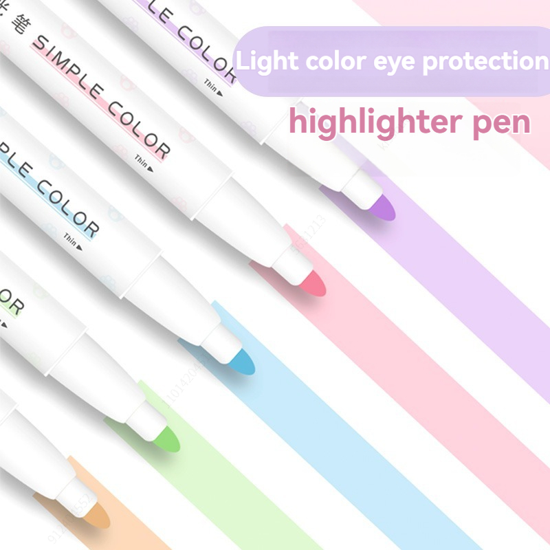 أدوات تمييز ألوان الباستيل ، ق - مراجعة Pastel Highlighter Set Double Ended وسعره