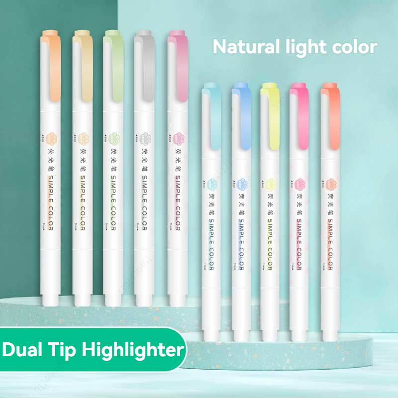 أدوات تمييز ألوان الباستيل ، ق - مراجعة Pastel Highlighter Set Double Ended وسعره